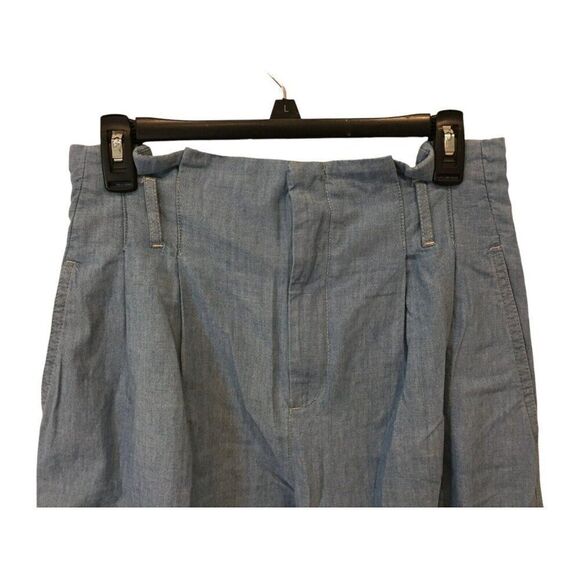 Zara Womens Dress Pants S Blue Wide Leg High Rise Pleated Belted 7968/051 NWT - Picture 5 of 13